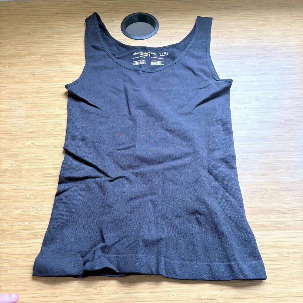Shapermint Essentials XL Black All Day Every Day Scoop Neck Cami Tank Top - Picture 2 of 4